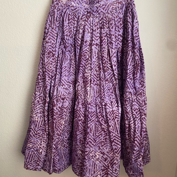 Sika Purple Patterned Midi Skirt - Picture 1 of 5